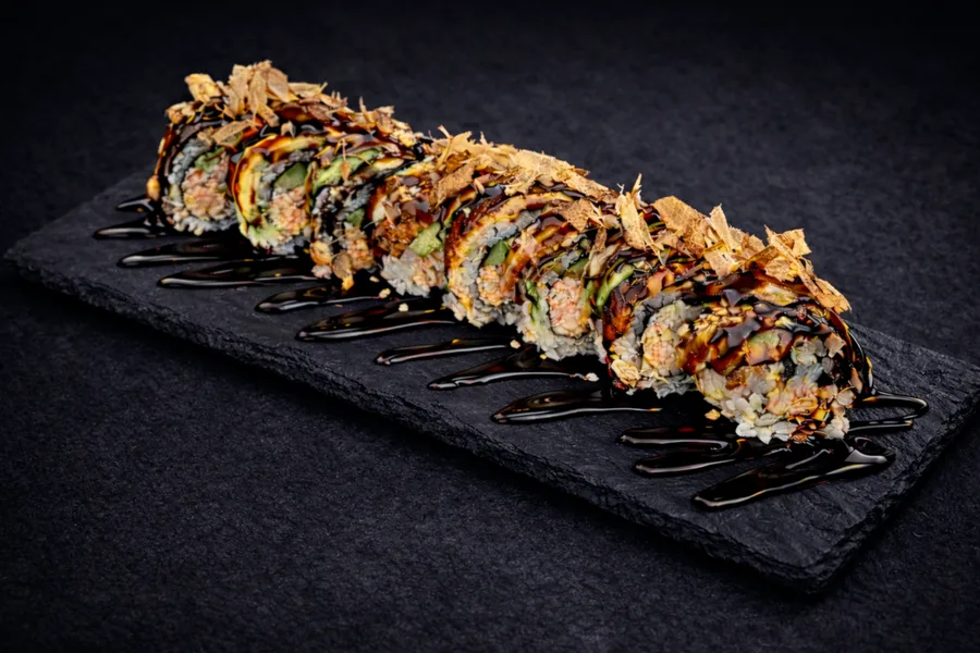 Spicy Dragon Roll (cooked) at GENKIS SUSHI in Dallas